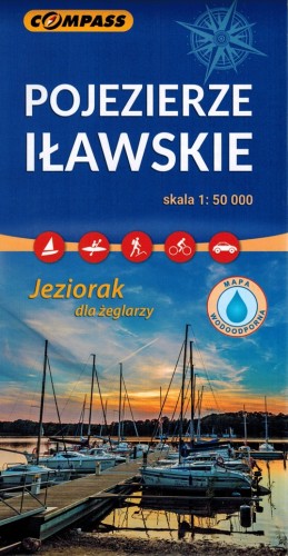 Pojezierze Iławskie 1:50 000. Laminowana mapa turystyczna wydawnictwa Compass. Okładka