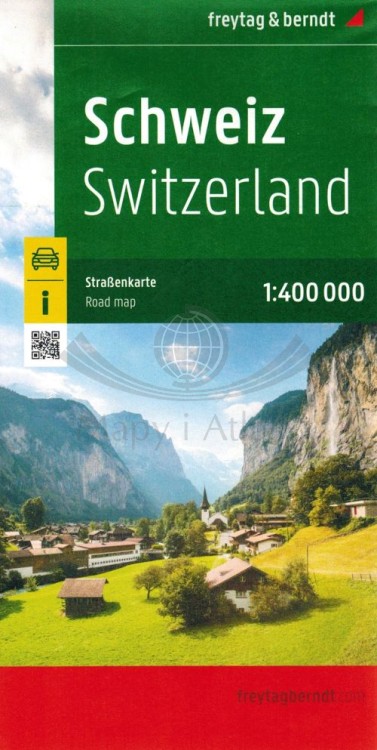 Szwajcaria 1:400 000. Mapa samochodowo-turystyczna. Freytag &amp; Berndt. Okładka