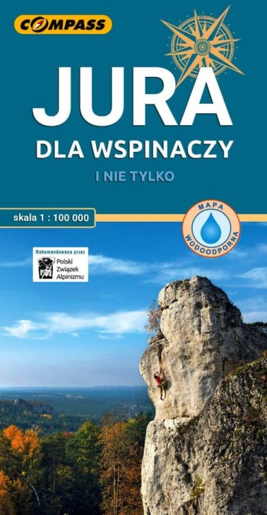 Jura dla wspinaczy 1:100 000. Laminowana mapa turystyczna wydawnictwa Compass. Okładka