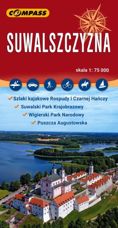 Suwalszczyzna. Mapa turystyczna wydawnictwa Compass. Okładka