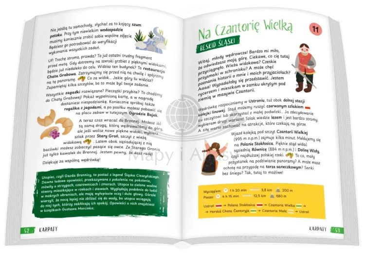 Górskie szlaki. Przewodnik dla dzieci wydawnictwa ExpressMap. Przykładowe strony 2