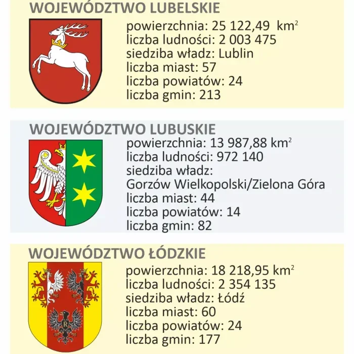 8.webpPolska 1:1 000 000. Dwustronna mapa ścienna. Administracyjna i fizyczna. Strona administracyjna - fragment 5