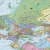 Świat 1:25 000 000. Mapa ścienna polityczna. Na płótnie Canvas. Fragment 3