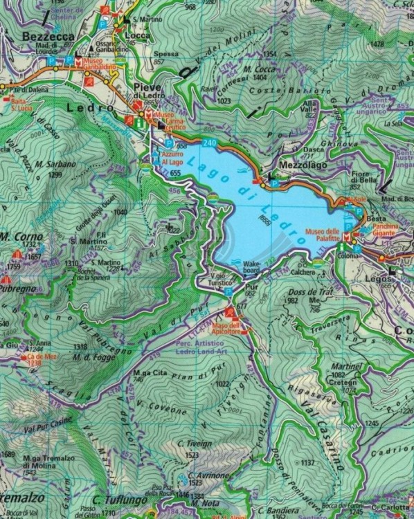 Jezioro Garda / Gardasee 1:50 000. Wodoodporna mapa turystyczna wydawnictwa Kummerly+Frey. Fragment 1