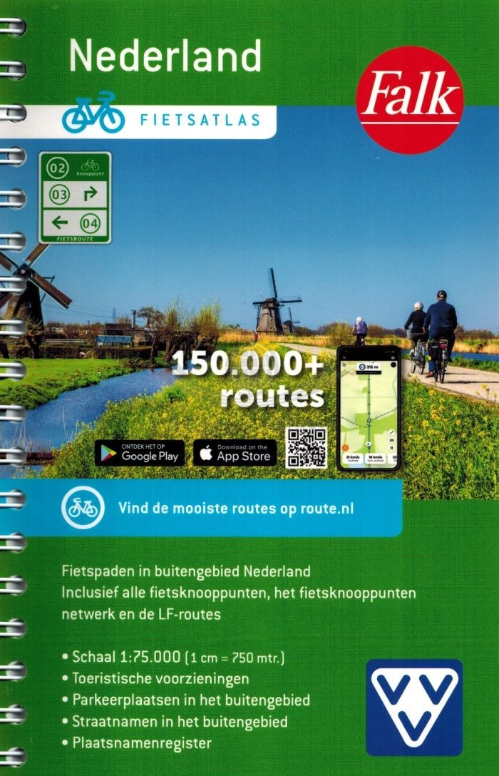 Holandia 1:75 000. Atlas rowerowy. Wyd. 2025. Falk