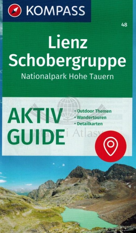 Lienz, Schobergruppe. Nationalpark Hohe Tauern. Wodoodporna mapa turystyczna 48 wydawnictwa Kompass. Informator - okładka