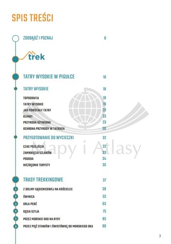 Tatry Wysokie. Przewodnik trek&travel wydawnictwa Bezdroża. Spis treści 1