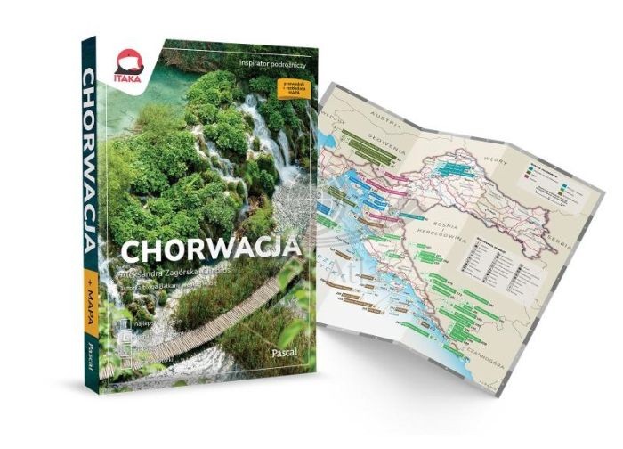 Chorwacja. Inspirator Podróżniczy. Przewodnik + mapa wydawnictwa Pascal. Okładka + mapa