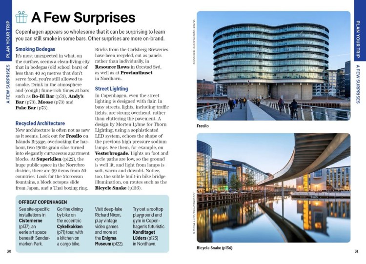 Kopenhaga / Copenhagen. Przewodnik Pocket z mapą wydawnictwa Lonely Planet. Przykładowe strony 2