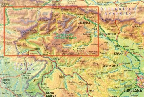 Alpy Julijskie 1:50 000. Mapa turystyczna wydawnictwa Kartografija. Okładka - tył