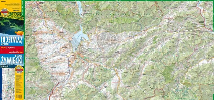 Beskid Żywiecki 1:50 000. Laminowana mapa turystyczna wydawnictwa ExpressMap. Pierwsza strona