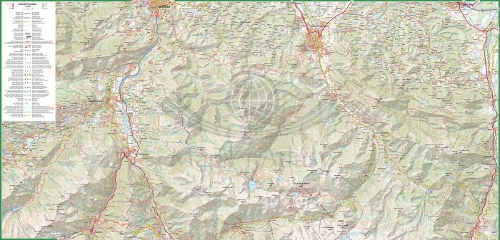 Pireneje centralne (środkowe) 1:50 000. Laminowana mapa turystyczna wydawnictwa TerraQuest. Druga strona