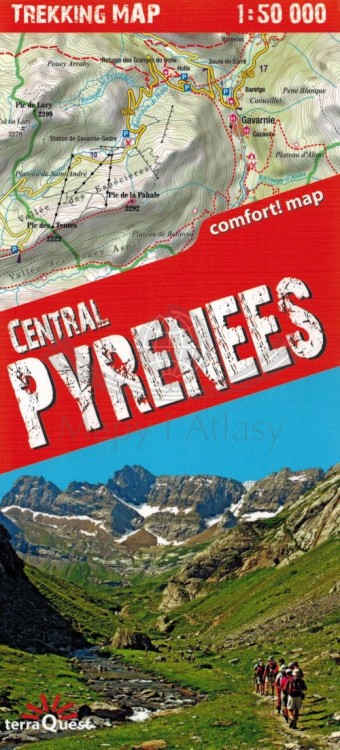 Pireneje centralne (środkowe) 1:50 000. Laminowana mapa turystyczna wydawnictwa TerraQuest. Okładka