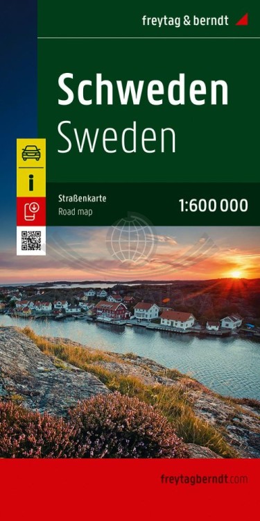 Szwecja 1:600 000. Mapa samochodowo-turystyczna wydawnictwa Freytag & Berndt. Okładka