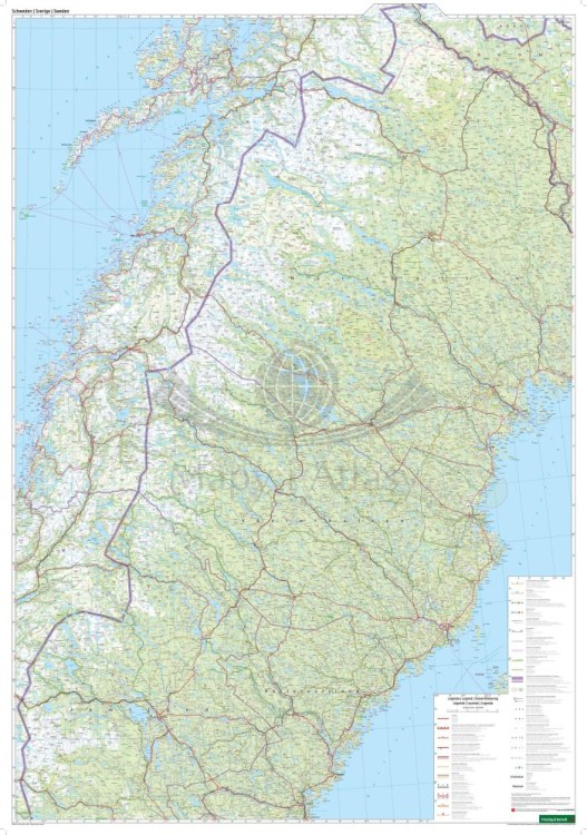 Szwecja 1:600 000. Mapa samochodowo-turystyczna wydawnictwa Freytag & Berndt. Strona druga