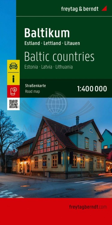 Kraje Bałtyckie 1:400 000. Litwa, Łotwa, Estonia. Mapa samochodowo-turystyczna wydawnictwa Freytag & Berndt. Okładka