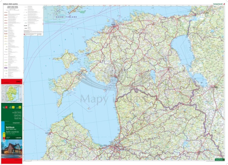 Kraje Bałtyckie 1:400 000. Litwa, Łotwa, Estonia. Mapa samochodowo-turystyczna wydawnictwa Freytag & Berndt. Strona pierwsza