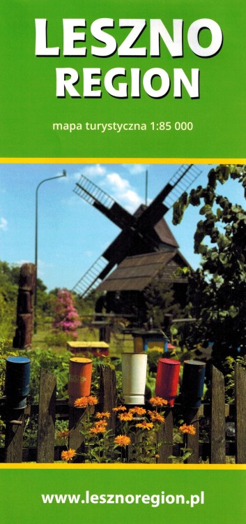 Leszno Region 1:85 000. Mapa turystyczno-rowerowa wydawnictwa TopMapa. Okładka