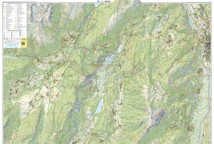 Arco - Valle del Sarca / Valle dei Laghui. Mapa turystyczna 055 wydawnictwa Tabacco. Fragment 2