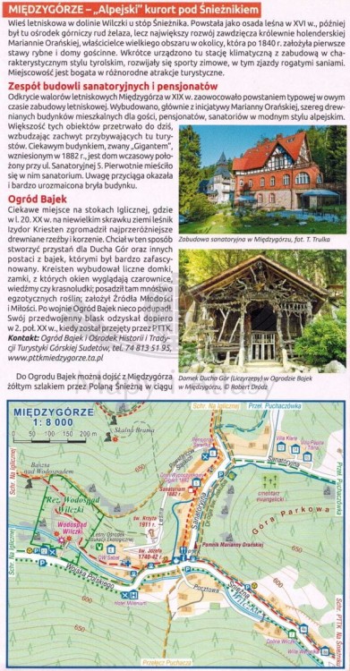 Masyw Śnieżnika, Góry Bialskie. Mapa laminowana wydawnictwa Compass. Informator - fragment