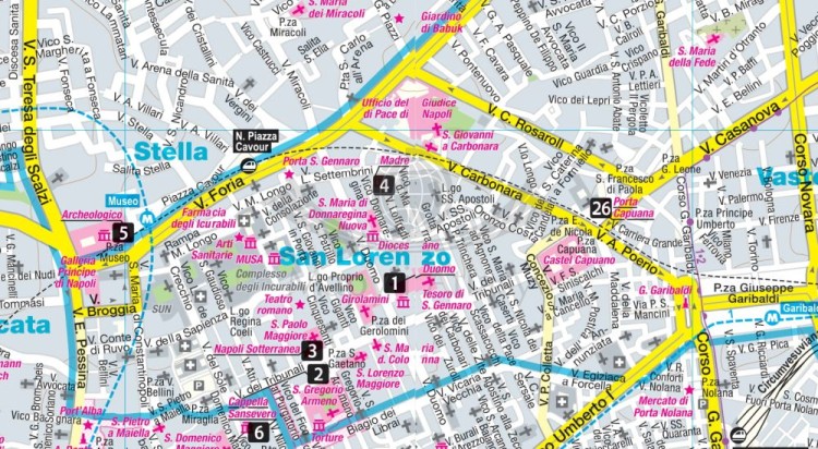 Neapol i okolice. Laminowana mapa turystyczna + Miniprzewodnik wydawnictwa ExpressMap. Fragment 1