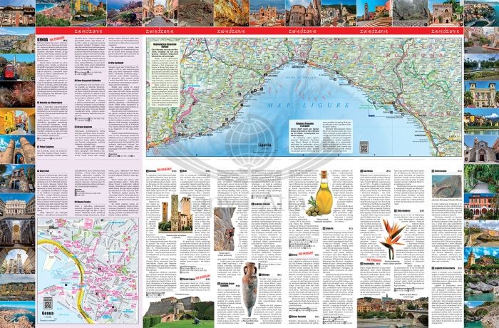 Liguria. Laminowana mapa samochodowa + Miniprzewodnik wydawnictwa ExpressMap. Druga strona