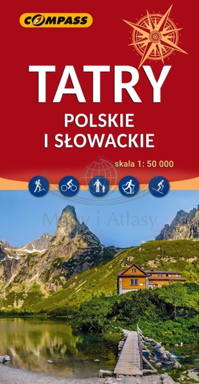 Tatry Polskie i Słowackie 1:50 000. Mapa turystyczna wydawnictwa Compass. Okładka
