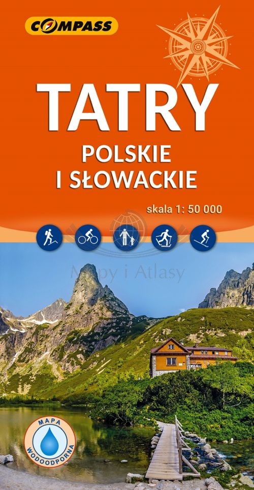 Tatry Polskie i Słowackie 1:50 000. Laminowana mapa turystyczna. Wyd. 2025. Compass