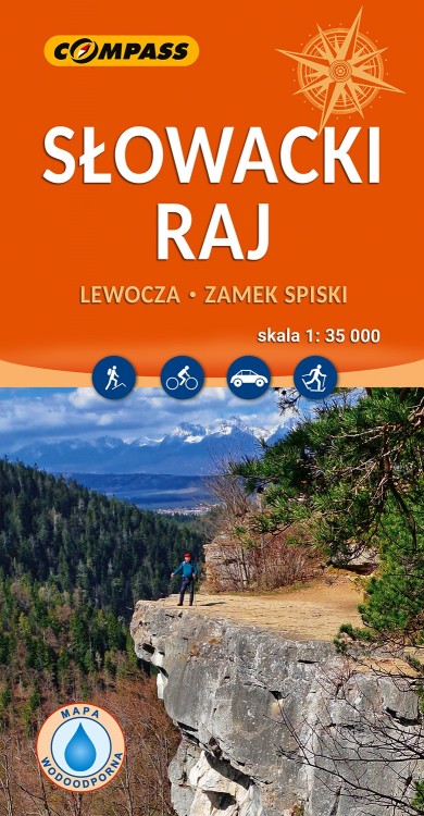 Słowacki Raj 1:35 000. Laminowana mapa turystyczna wydawnictwa Compass. Okładka