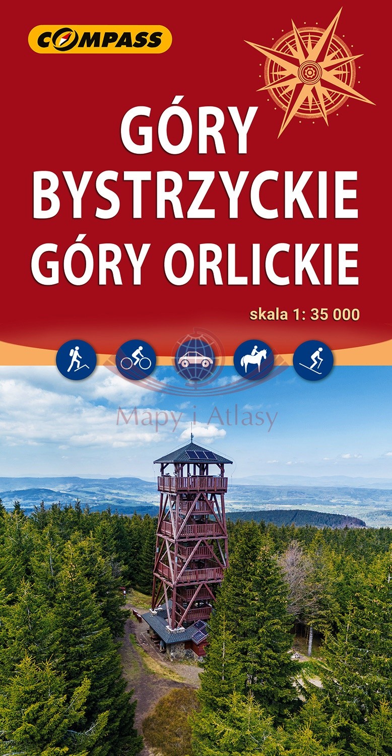 Góry Bystrzyckie i Orlickie 1:35 000. Mapa turystyczna. Wyd. 2025. Compass