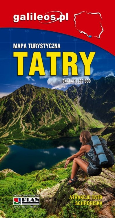 Tatry 1:22 500. Mapa turystyczna wydawnictwa Galileos. Okładka
