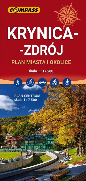 Krynica-Zdrój 1:17 500. Plan miasta / Mapa turystyczna wydawnictwa Compass. Okładka