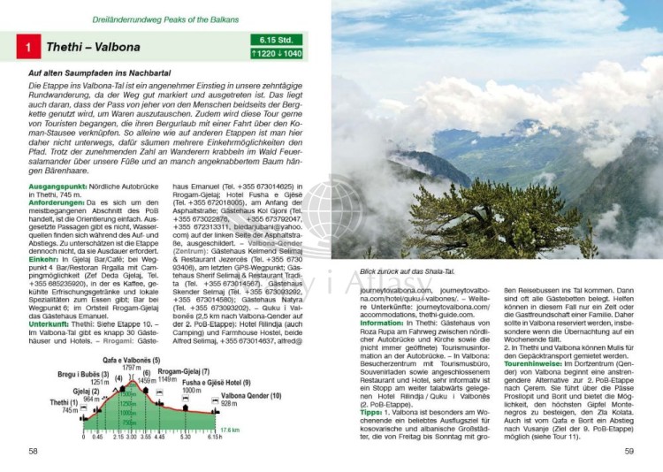 Peaks of the Balkans / Szczyty Bałkanów. Przewodnik wydawnictwa Rother. Przykładowa strona 1