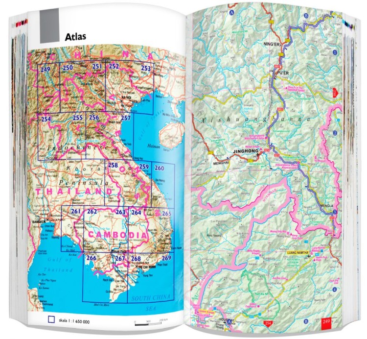 Wietnam, Kambodża, Laos 3 w 1. Przewodnik, atlas i mapa wydawnictwa ExpressMap. Przykładowe strony 3