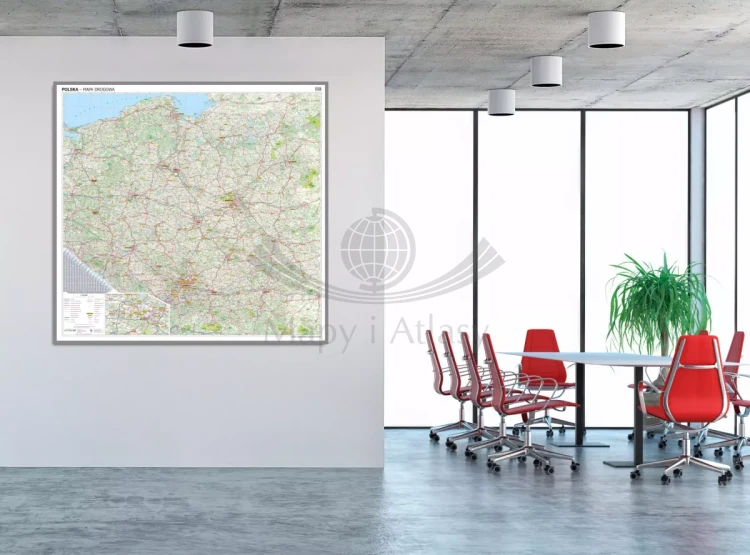 Polska 1:500 000. Mapa drogowa. Wersja do wpinania. Przykład aranżacji