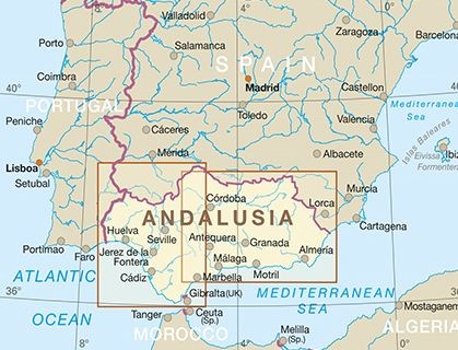 Andaluzja 1:350 000. Wodoodporna mapa samochodowo-turystyczna wydawnictwa Reise Know-How. Zasięg