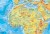 Świat 1:26 000 000. Mapa ścienna fizyczna z elementami ekologii. Drewniane półwałki. Fragment 1