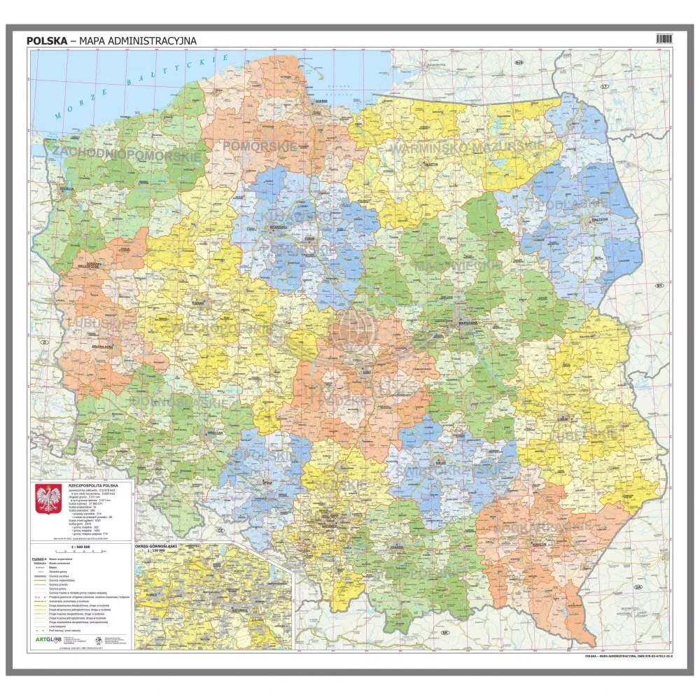 Polska 1:500 000. Mapa administracyjna. Wersja magnetyczna