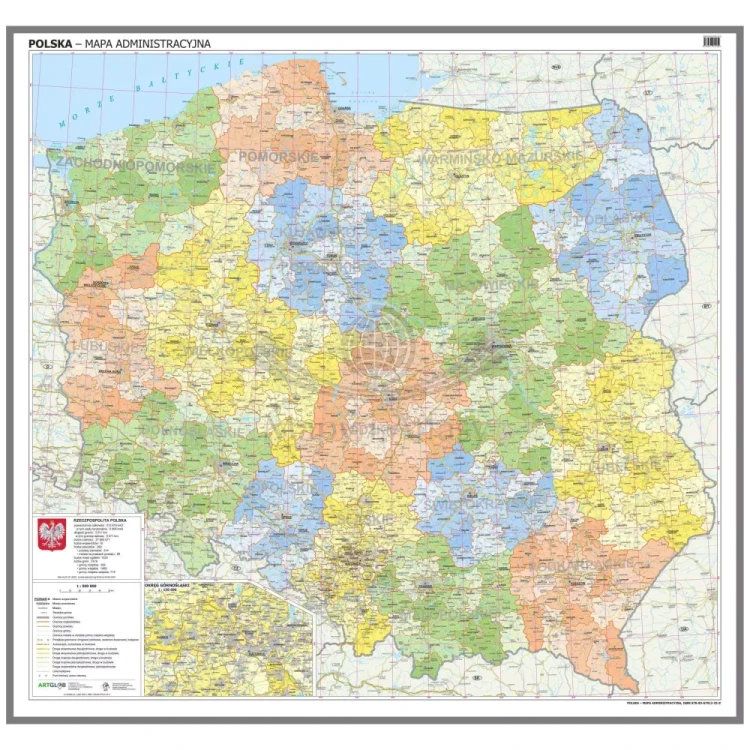 Polska 1:500 000. Mapa administracyjna. Wersja magnetyczna