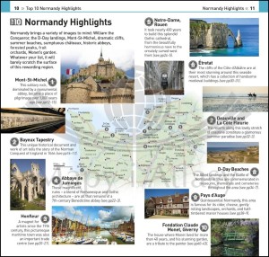Normandia / Normandy. Przewodnik Top 10 wydawnictwa DK Eyewitness. Przykładowe strony 2