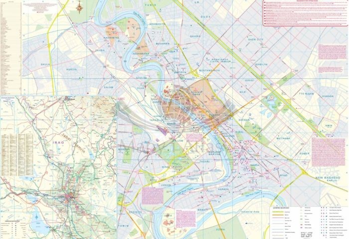 Irak i Bagdad. Mapa samochodowo-turystyczna / Plan miasta wydawnictwa ITMB. Druga strona