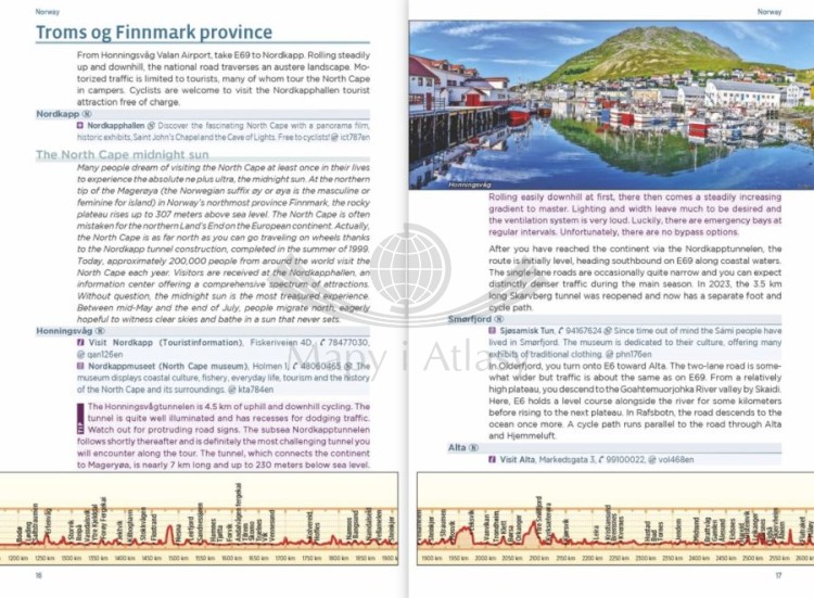 Europejskie wybrzeże Atlantyku / Atlantic Coast Route. EuroVelo 1. Przewodnik rowerowy wydawnictwa Verlag Esterbauer. Przykładowe strony 1