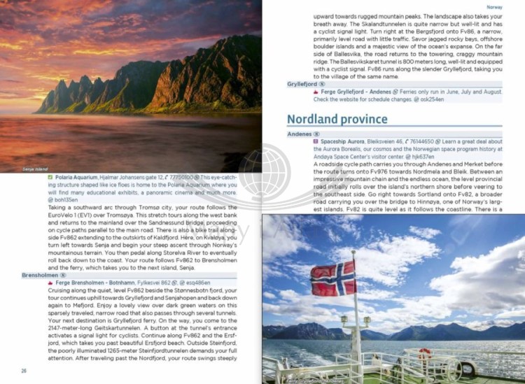 Europejskie wybrzeże Atlantyku / Atlantic Coast Route. EuroVelo 1. Przewodnik rowerowy wydawnictwa Verlag Esterbauer. Przykładowe strony 3