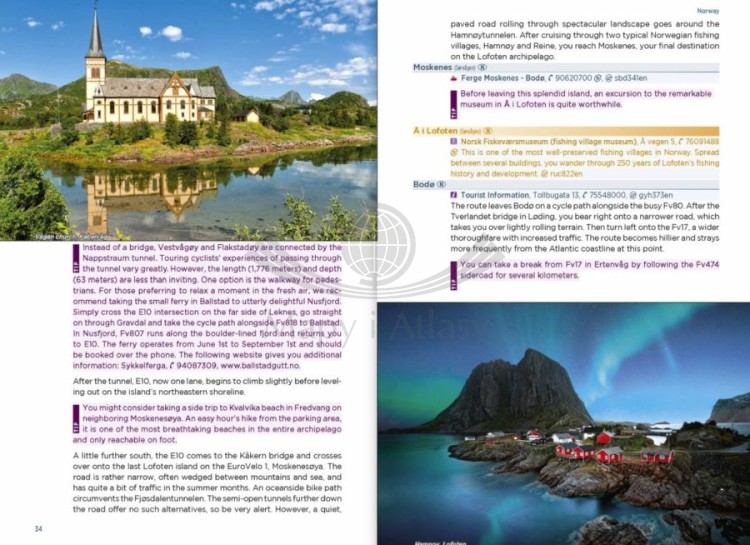 Europejskie wybrzeże Atlantyku / Atlantic Coast Route. EuroVelo 1. Przewodnik rowerowy wydawnictwa Verlag Esterbauer. Przykładowe strony 5