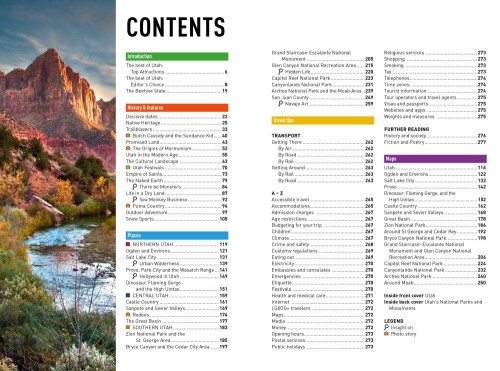 Utah. Przewodnik wydawnictwa Insight Guides. Spis treści