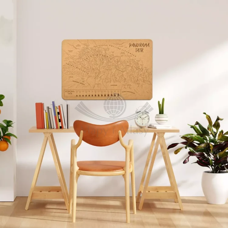 Panorama Tatr. Tablica korkowa 60 x 40 cm. Przykład aranżacji