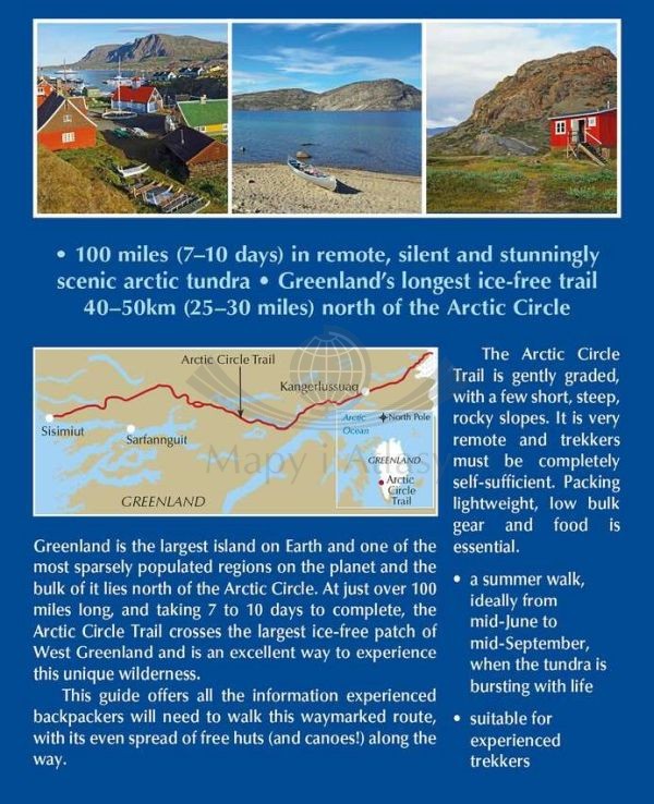 Grenlandia / Greenland. Arctic Circle Trail. Przewodnik trekkingowy wydawnictwa Cicerone. Okładka - tył