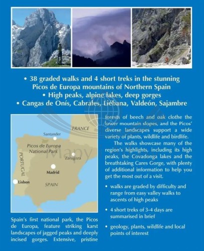 Picos de Europa. Przewodnik turystyczny wydawnictwa Cicerone. Okładka - tył