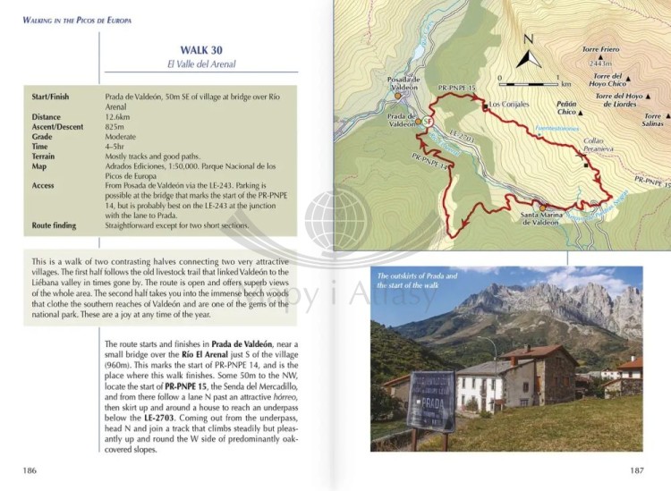 Picos de Europa. Przewodnik turystyczny wydawnictwa Cicerone. Przykładowe strony