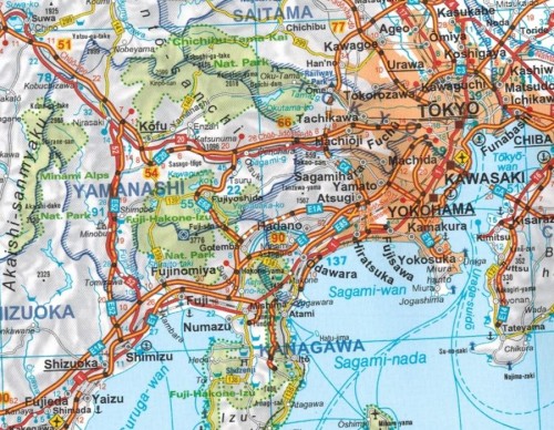 Japonia / Japan. Mapa samochodowo-turystyczna 802 wydawnictwa Michelin. Fragment